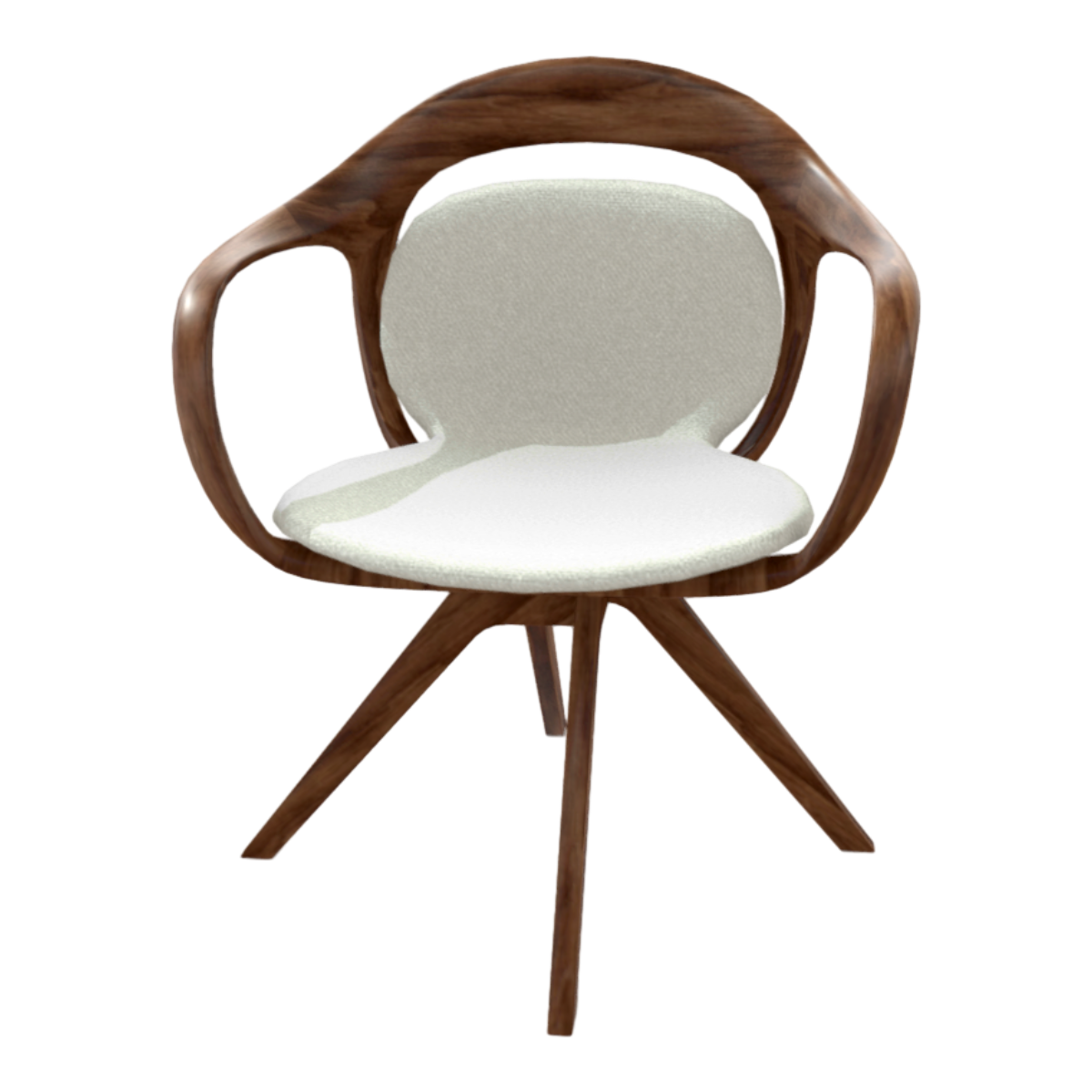 Modern Walnut Creative Dining Chair Backrest Chair