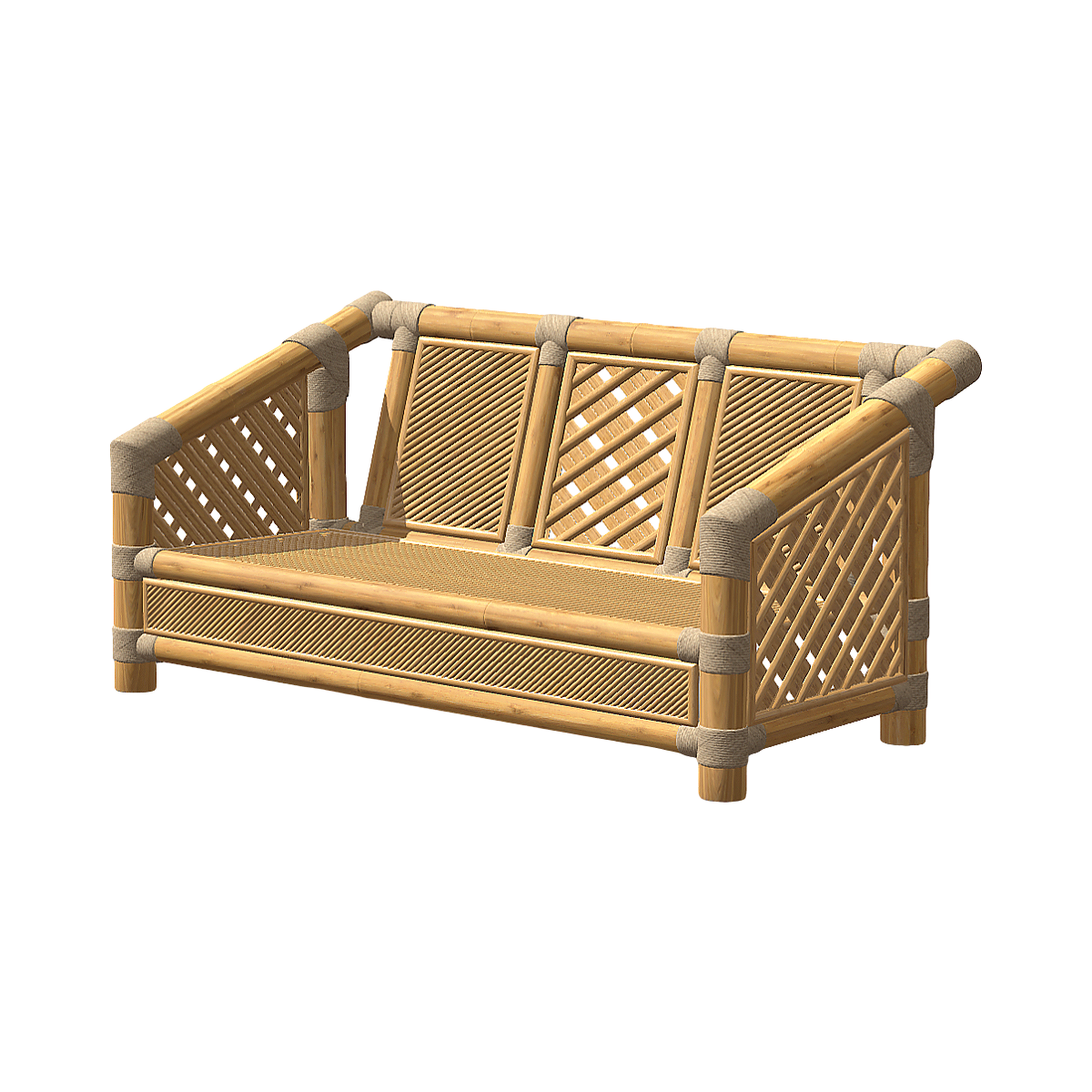 Natural Bamboo Sofa Solid Wood Sofa