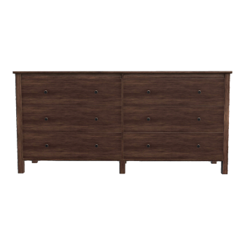 Home Common Black Walnut Six-drawer Cabinet Solid Wood Entrance Cabinet