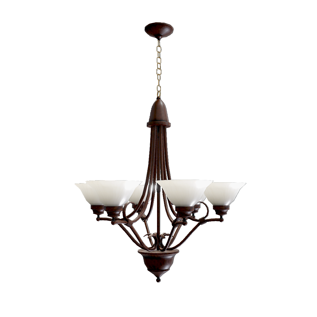 American Style Country Chandelier Iron Glass Chandelier