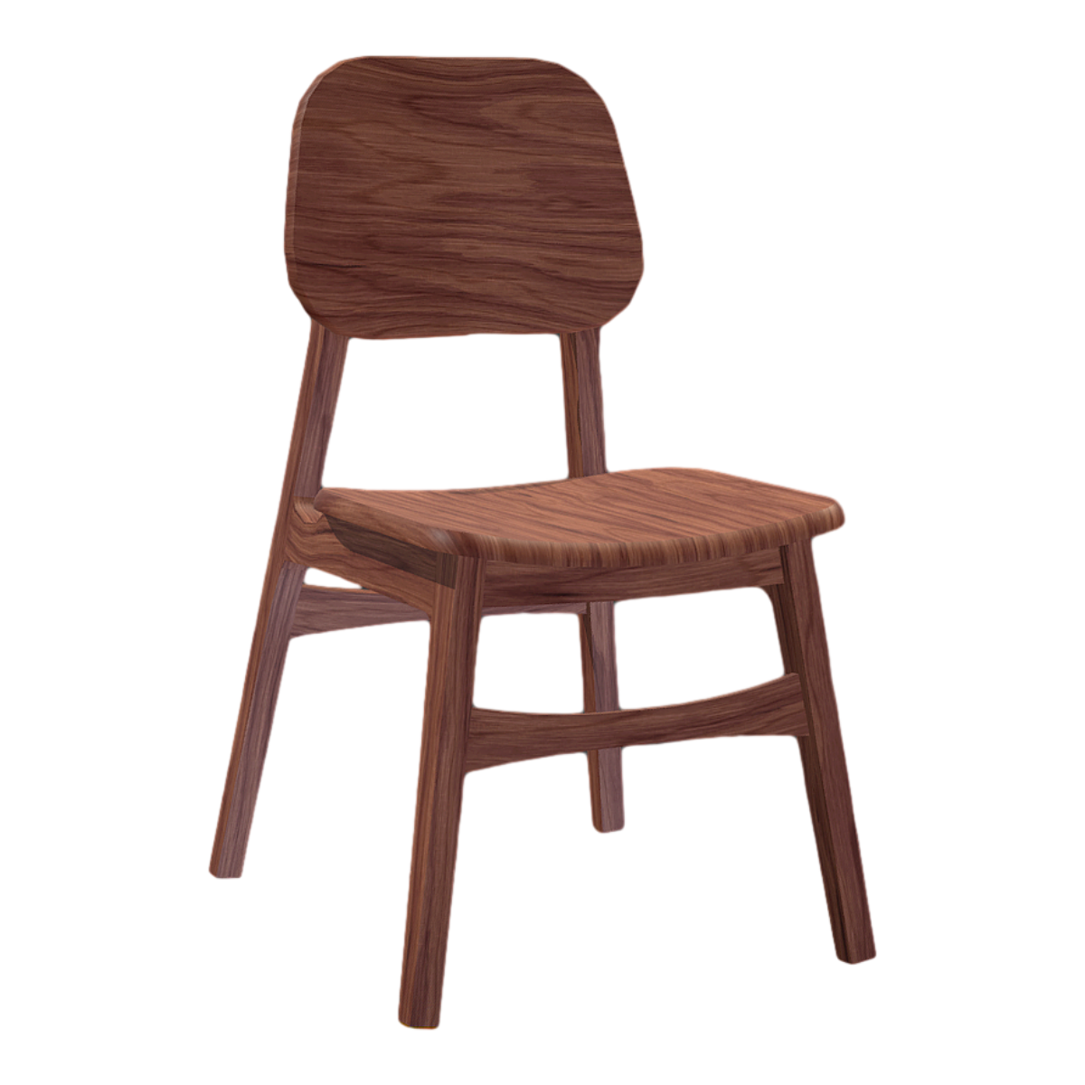 Solid Wood Backrest Chair Nordic Dining Chair Household Butterfly Chair