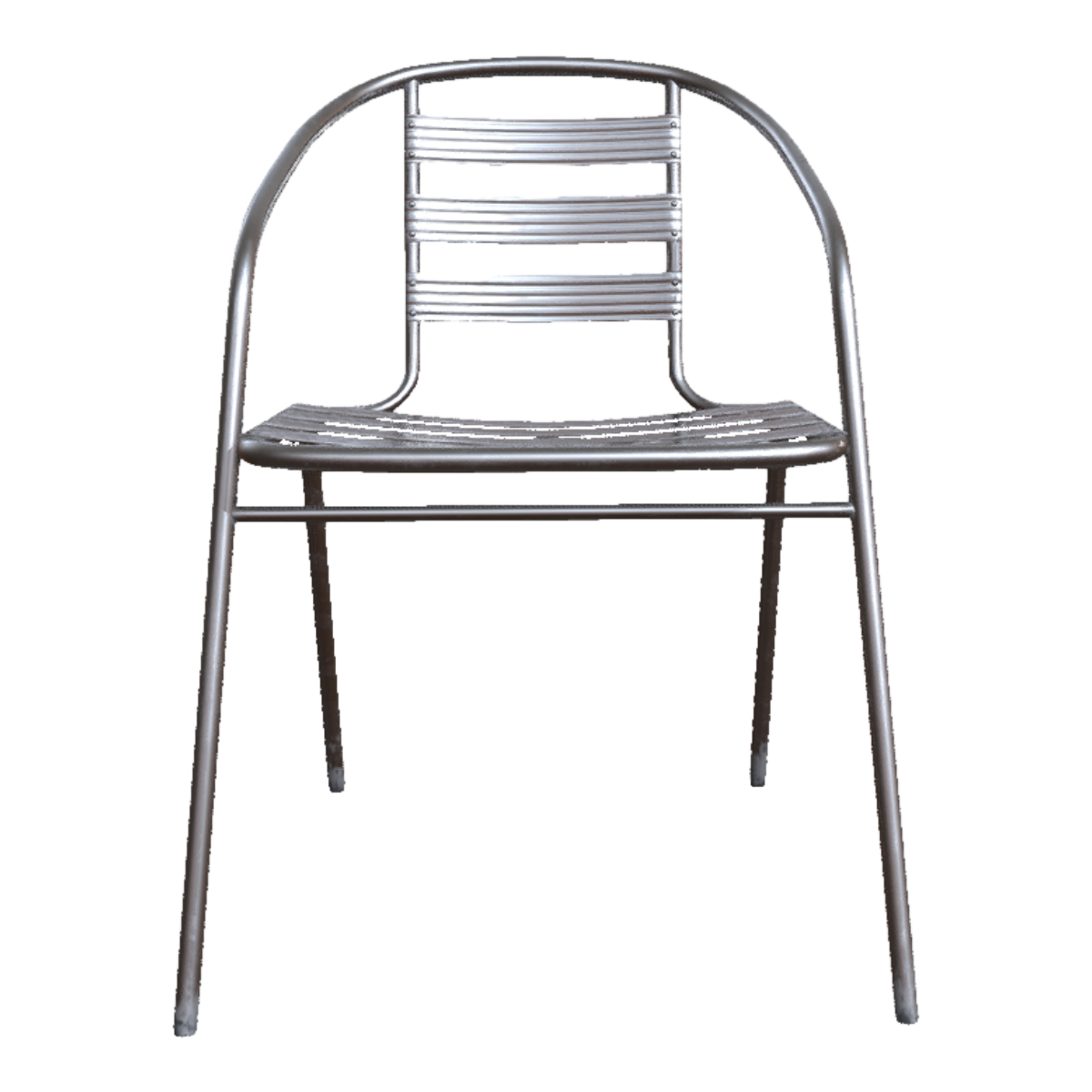 Lin's Story Industrial Style Stainless Steel Chair Backrest Chair Outdoor Leisure Seat