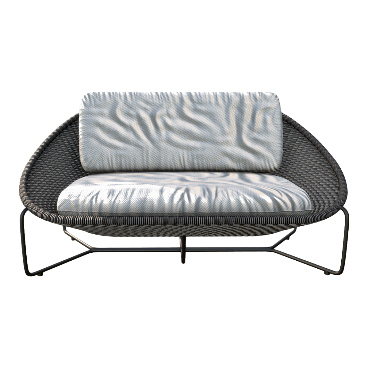 Nordic Open-air Rattan Sofa Double-seat Sofa