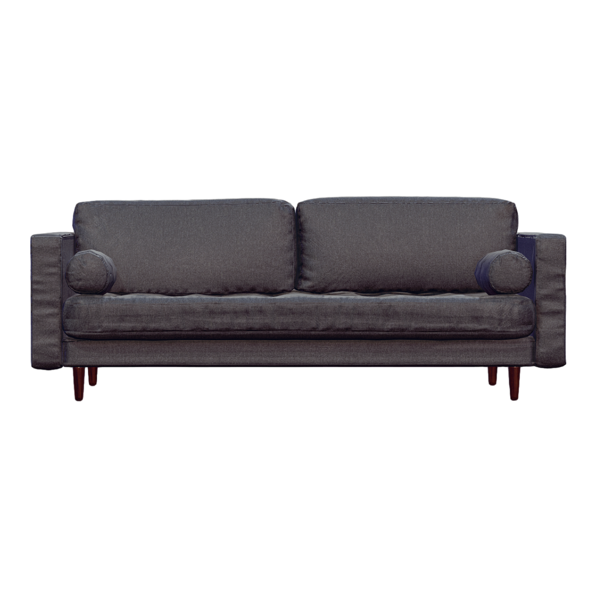 Dark gray new fabric Internet red sofa