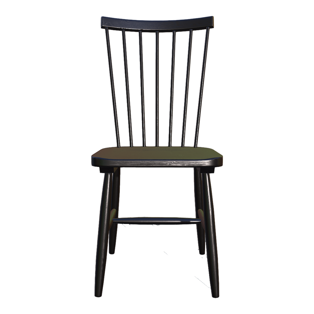 Nordic Simple Windsor Chair Hotel Cafe Backrest Black Chair