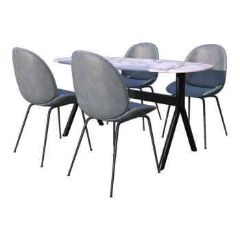 Dining Table Nordic Marble Household Rectangular Dining Table for 4 People