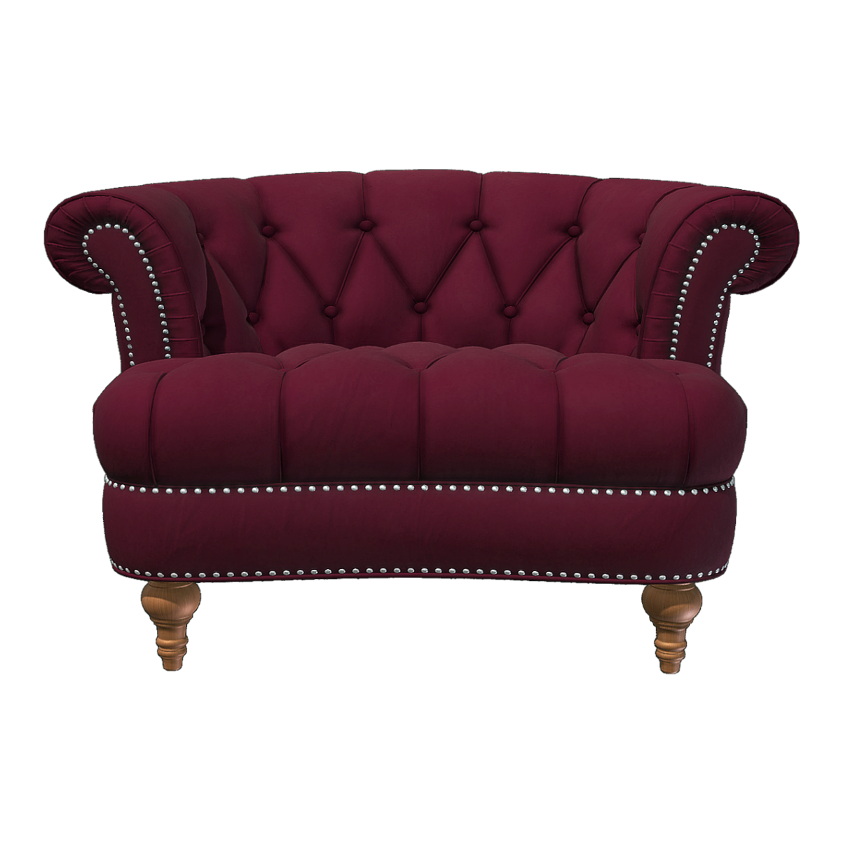 American-style country fabric buckle armrest circle sofa