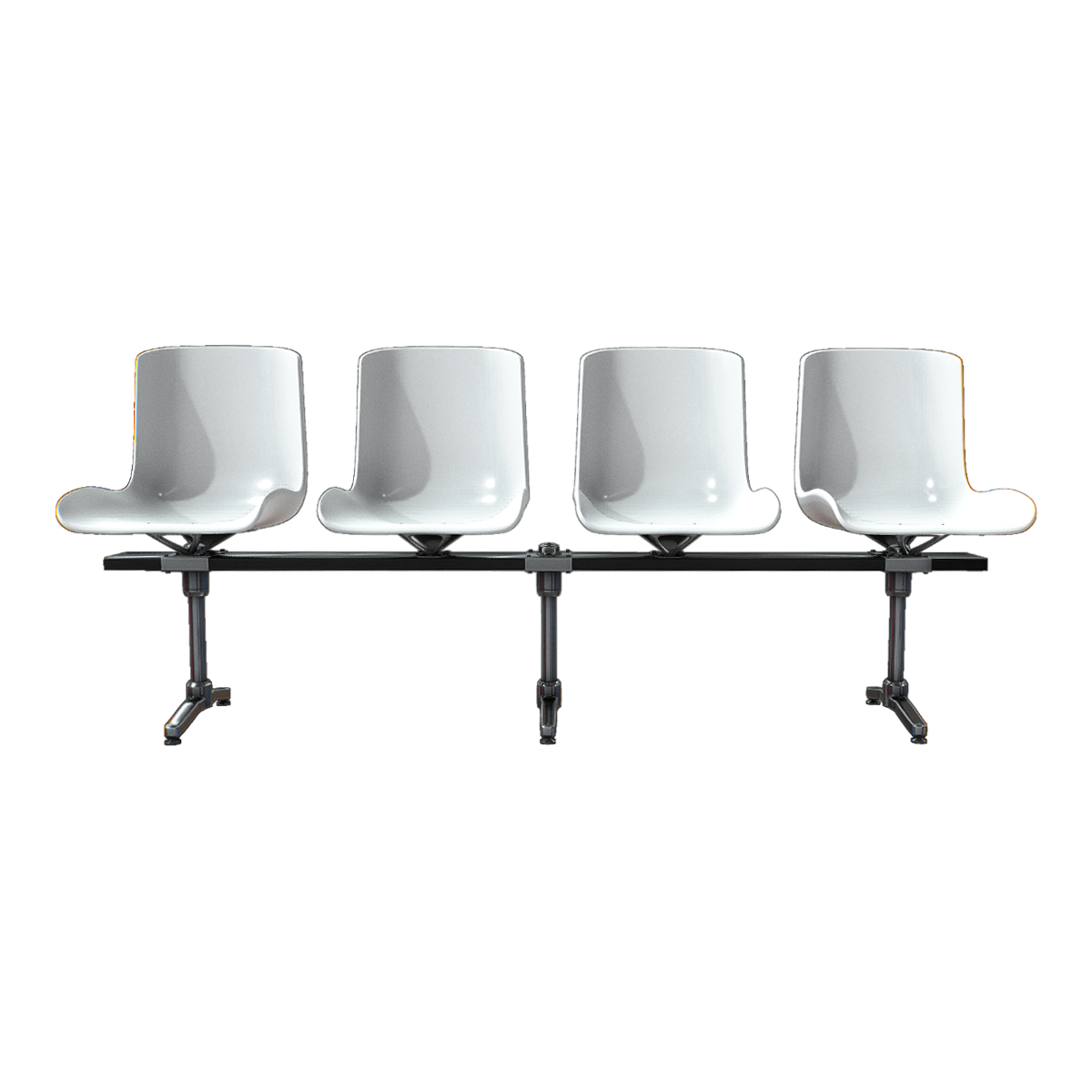 smooth four-person basketball court rest chair leisure row chair plastic rest seat