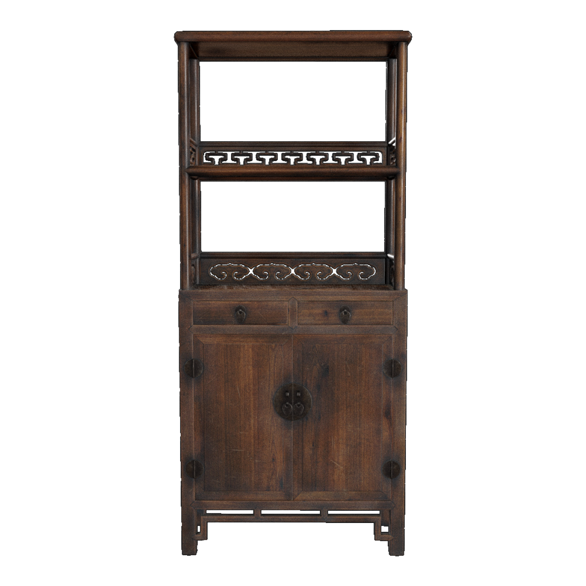 Chinese-style Rosewood Bookshelf Bookcase Storage Cabinet Old Material New Antique Old Furniture