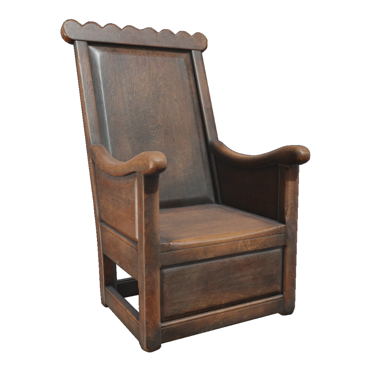 Chinese Style Vintage Simple Solid Wood Backrest Chair