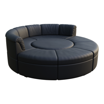 Black Fashion Outdoor Round Sofa Split Sofa