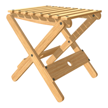 Bamboo Cool Stool Foldable Portable Small Square Stool