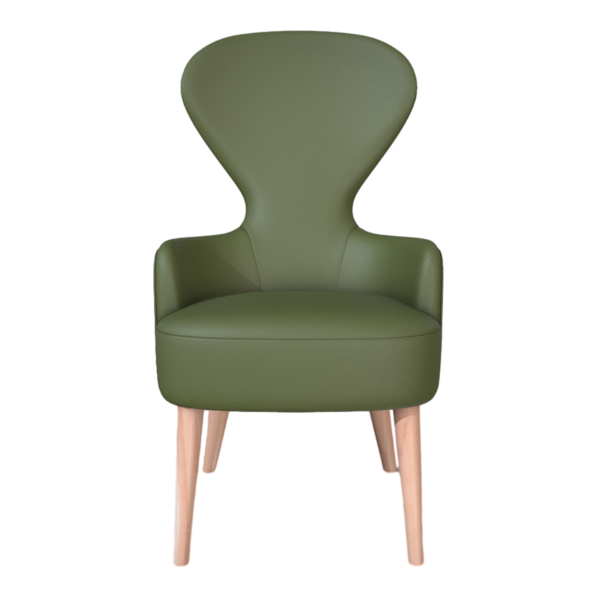 Dark Green High Backrest Sofa Chair Light Luxury Tiger Chair