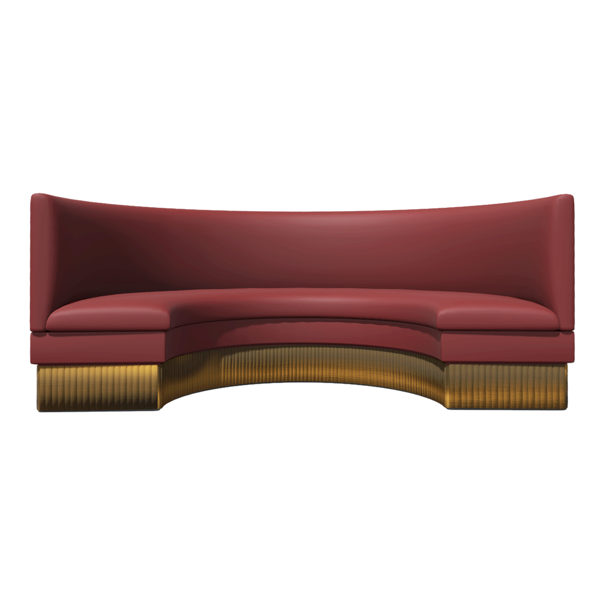 Red Restaurant Card Seat Sofa Semi-circular Arc Plate Sofa