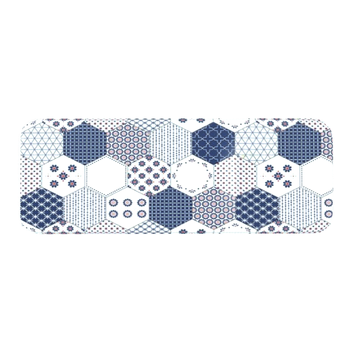 Environmental protection PVC climbing mat kitchen bathroom easy to wipe waterproof double-sided floor mat stitching blue and green