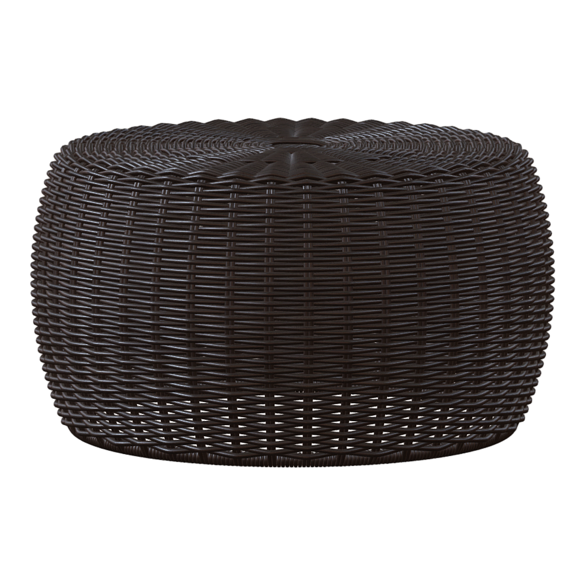 Ottoman round seat solid wood rattan tea table cattail drum stool