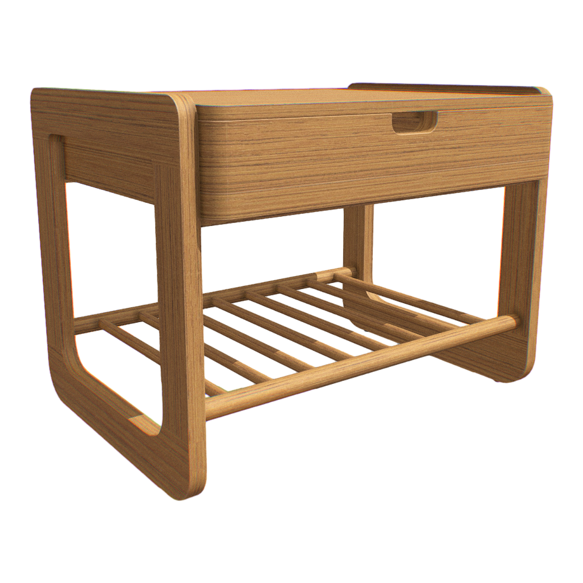 Solid Wood Bedroom Bedside Table Drawer Storage Cabinet