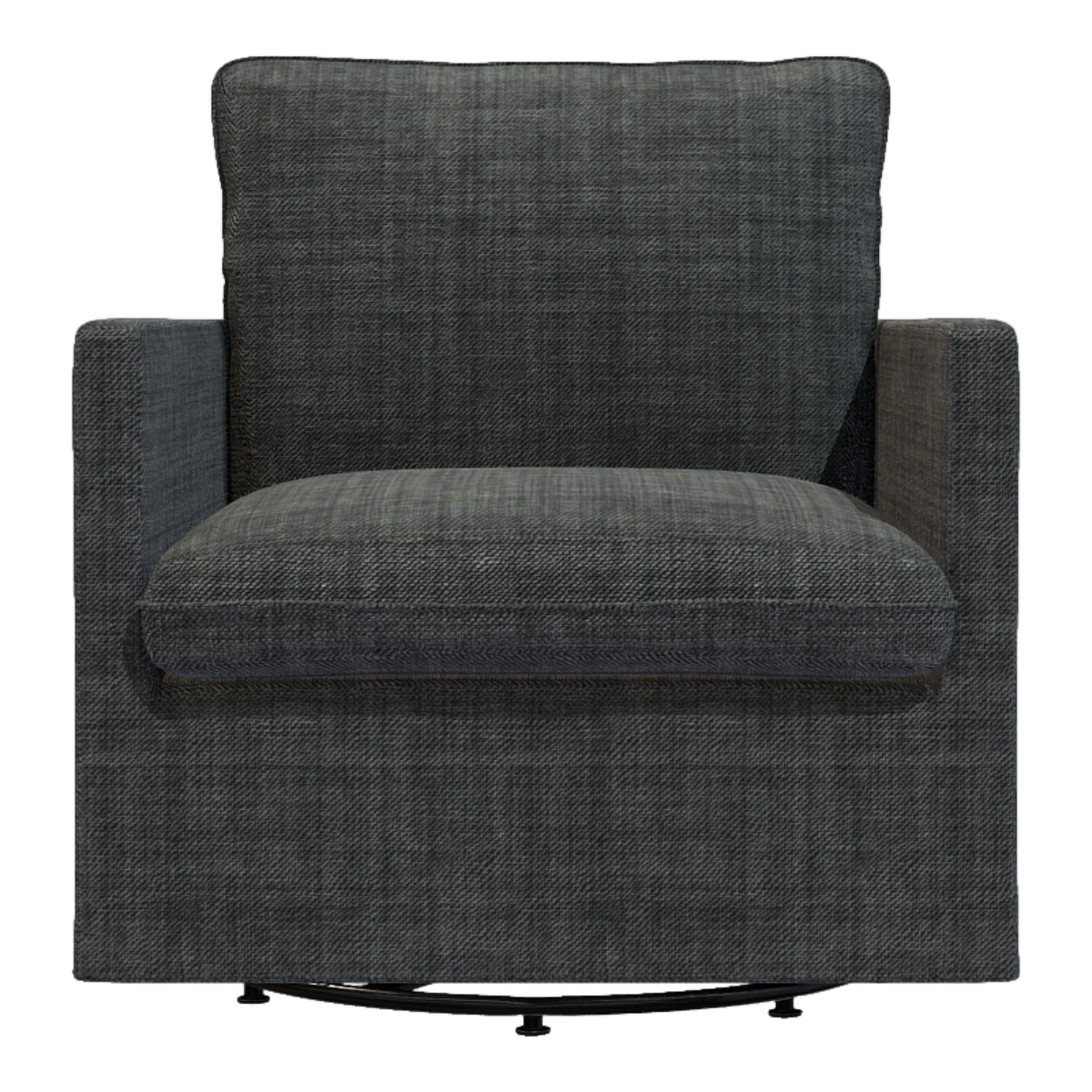 Gray Square Single Sofa Technology Cloth Fabric Soft Bag Sofa