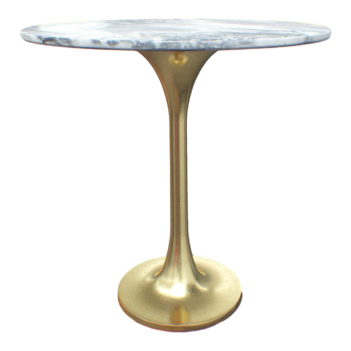 Light Luxury Rock Plate Stainless Steel Round Table Casual Bar Table Gold