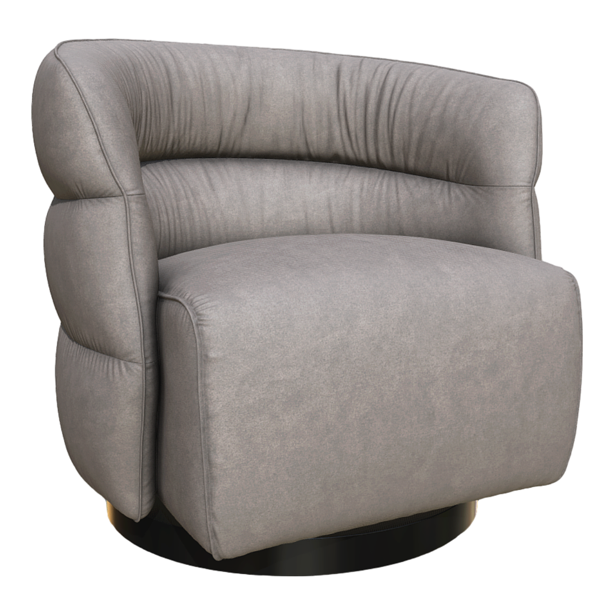 Grey Thickened Soft Bag Rotating Single Sofa Chair
