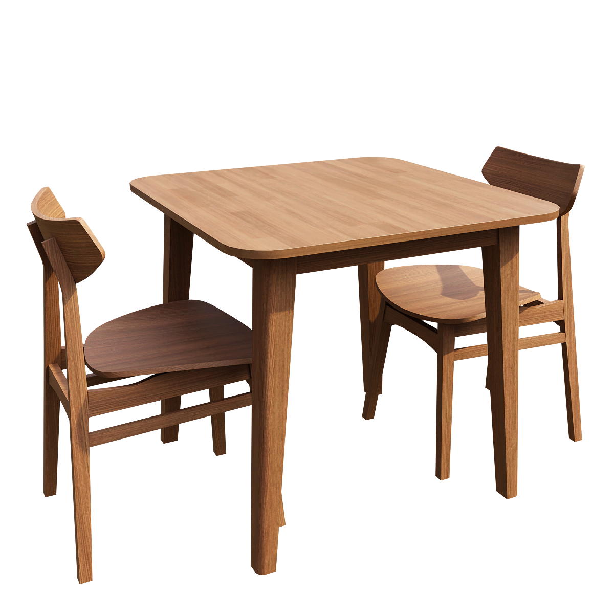 Minimalist Solid Wood Double Square Table Dining Table