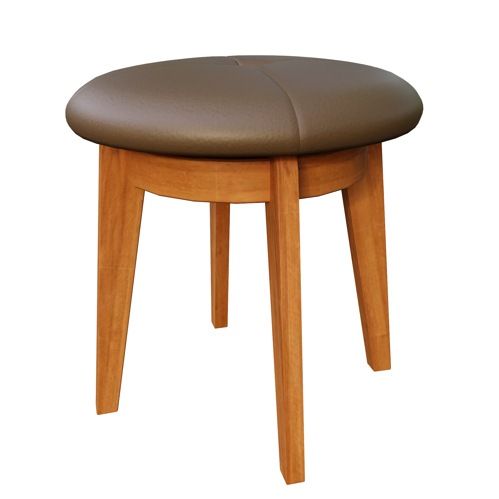 Wooden Square Stool Modern Dressing Stool Leather Soft Surface Low Stool