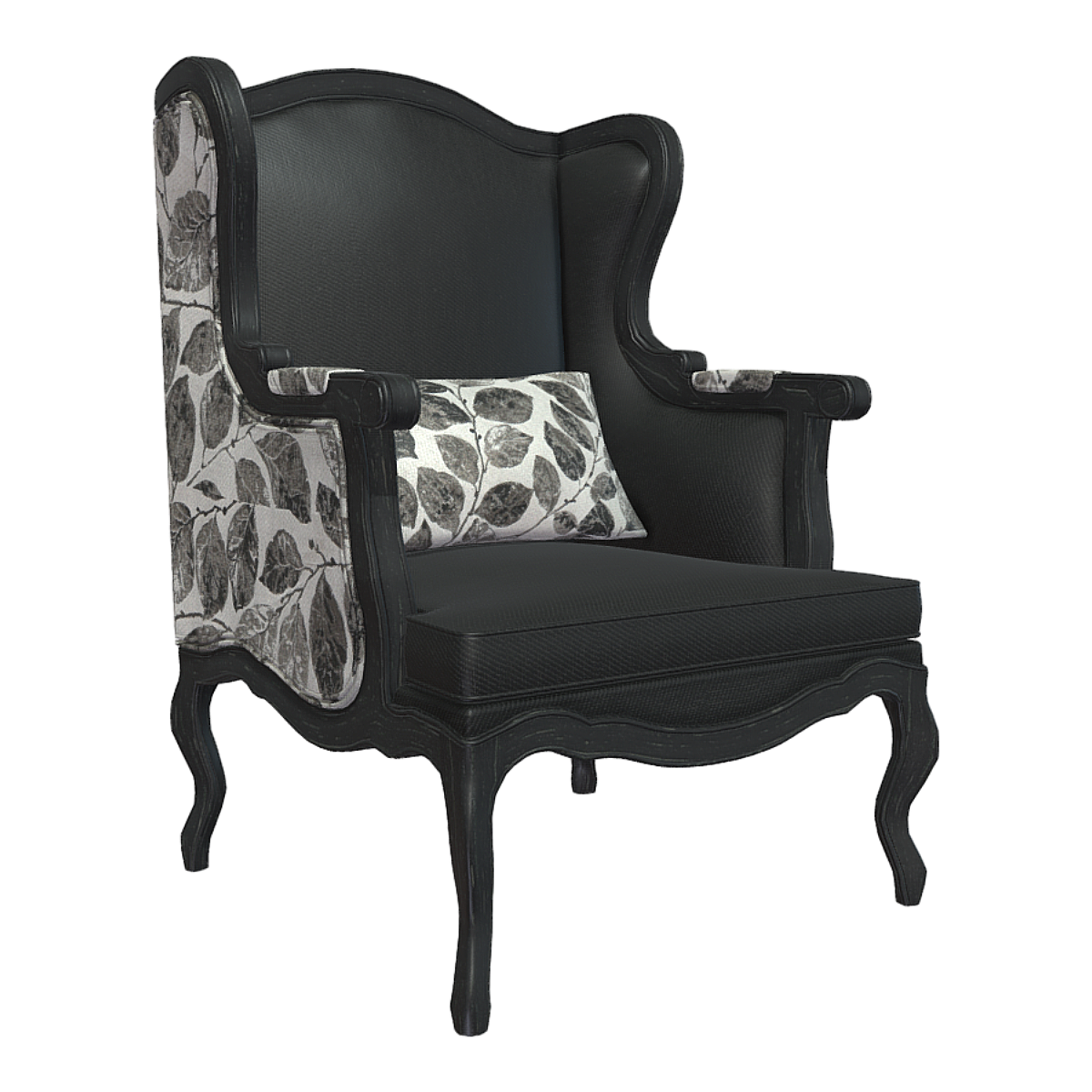 Black High-end Furniture American Light Luxury Recreational Chair with Armrests