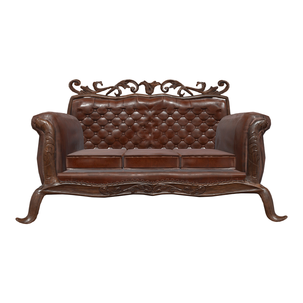 Vintage Wax Leather Head Layer Cowhide Full Leather Solid Wood Buckle Sofa