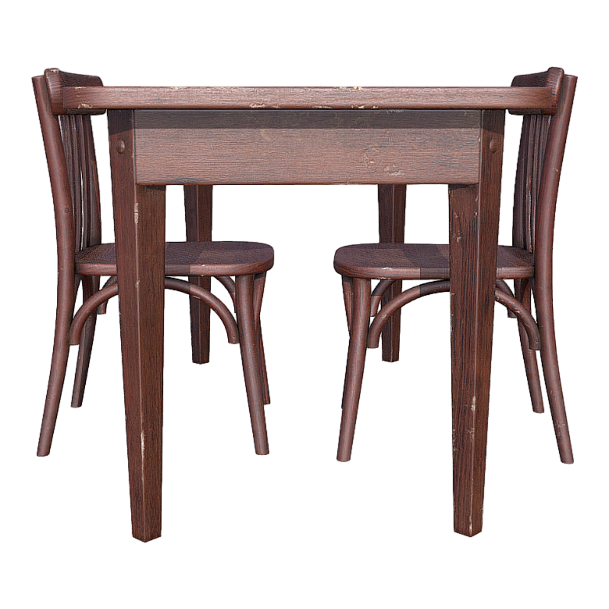 Dining Table Solid Wood Dining Table and Chair Combination Small Apartment Rice Table Walnut