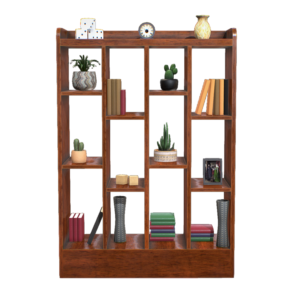 Solid Wood Antique Shelf Antique Display Cabinet Tea Tea Set Display Cabinet Combination Duobao Pavilion
