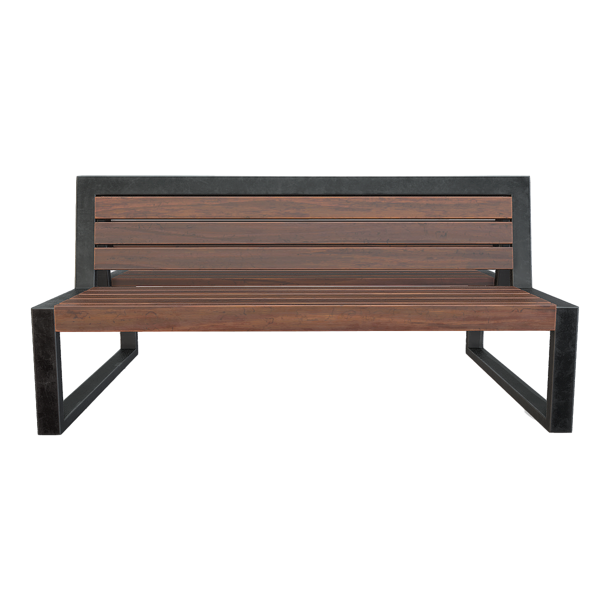 Park Chair Outdoor Bench Stainless Steel Backrest Bench Wrought Iron Landscape Garden Seat