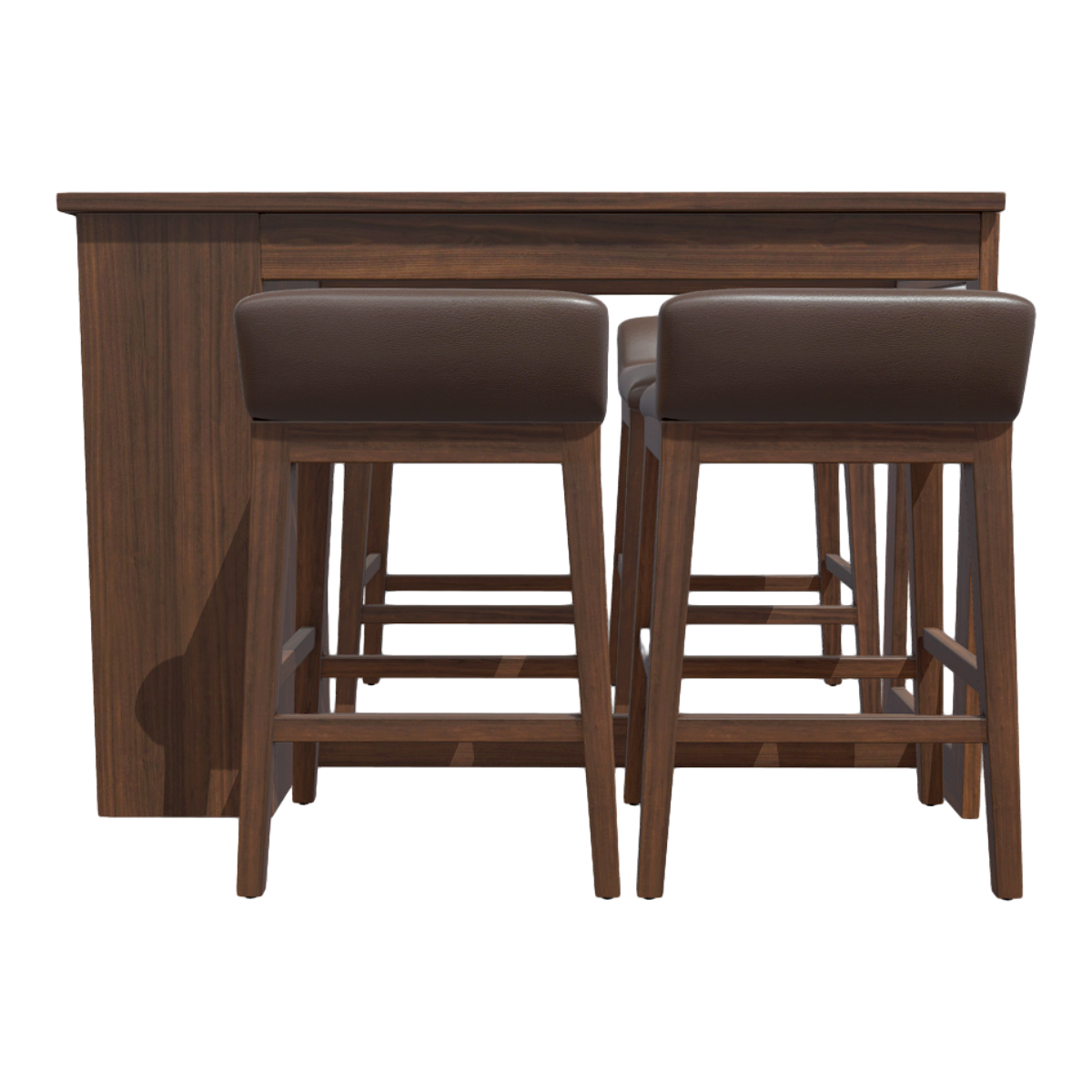 Modern Bar Table and Chair Small Apartment Restaurant Solid Wood Table and Chair Combination