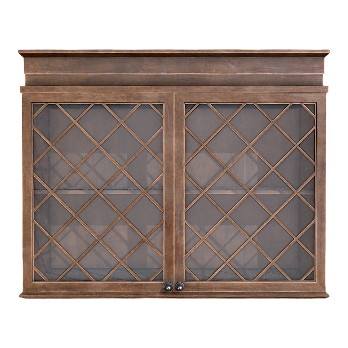 American Style Solid Wood Wall Hanging Cabinet Display Cabinet Double Door Hanging Cabinet