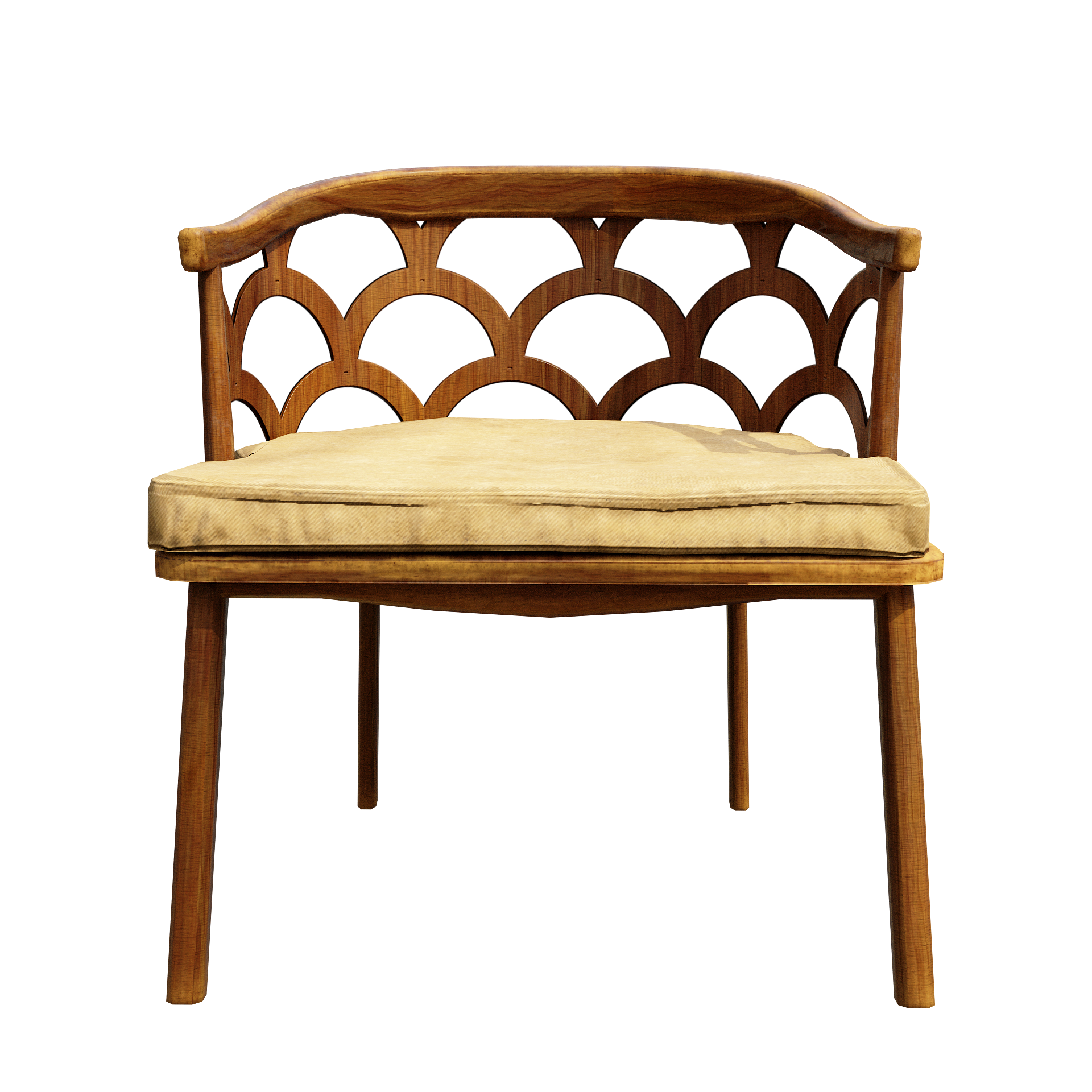 Paint-free and wax-free new Chinese-style round-the-circle tea chair