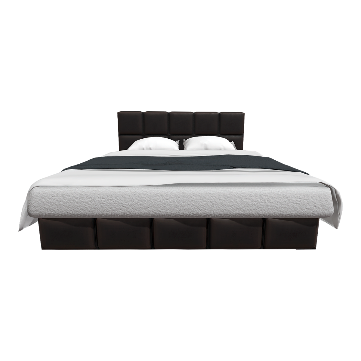 Leather Bed Bedroom Furniture Top Layer Cowhide Leather Soft Bed Reinforced Light Luxury Bed