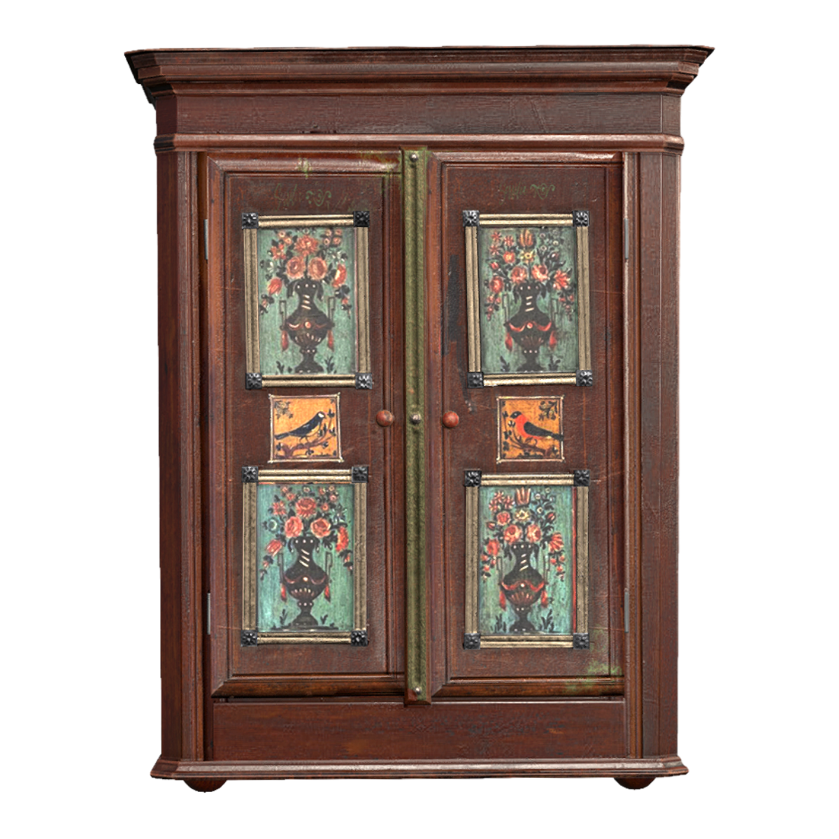 Shoe Cabinet Solid Wood Entrance Cabinet Opposition Door Corridor Painted Locker