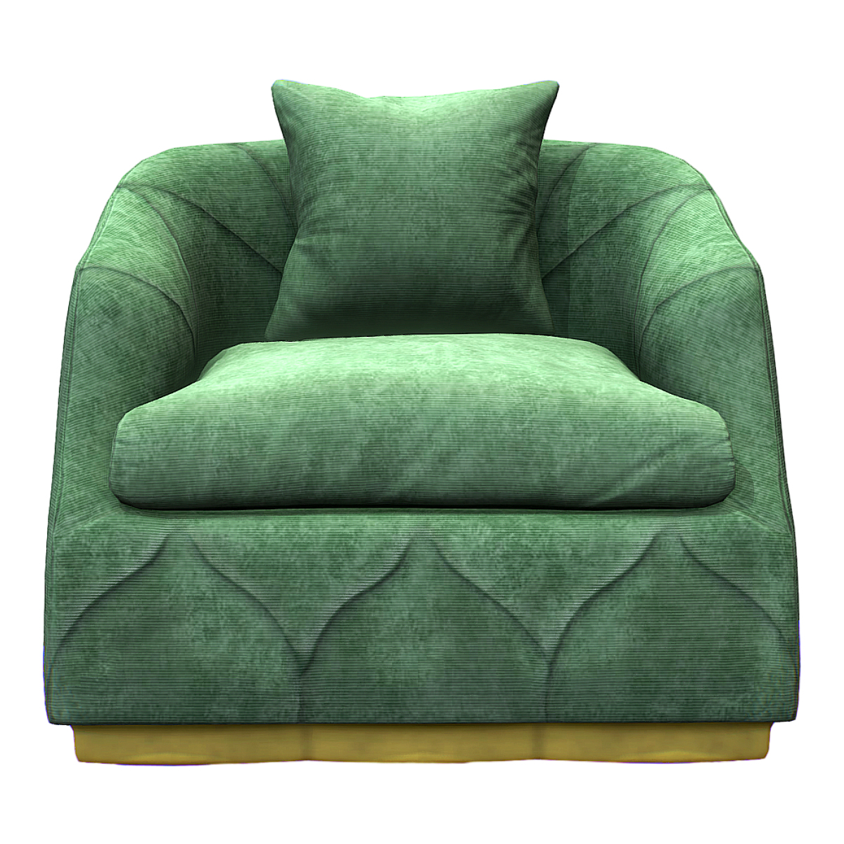 Green Thickened Soft Bag Fabric Armrest Sofa Single Sofa Chair