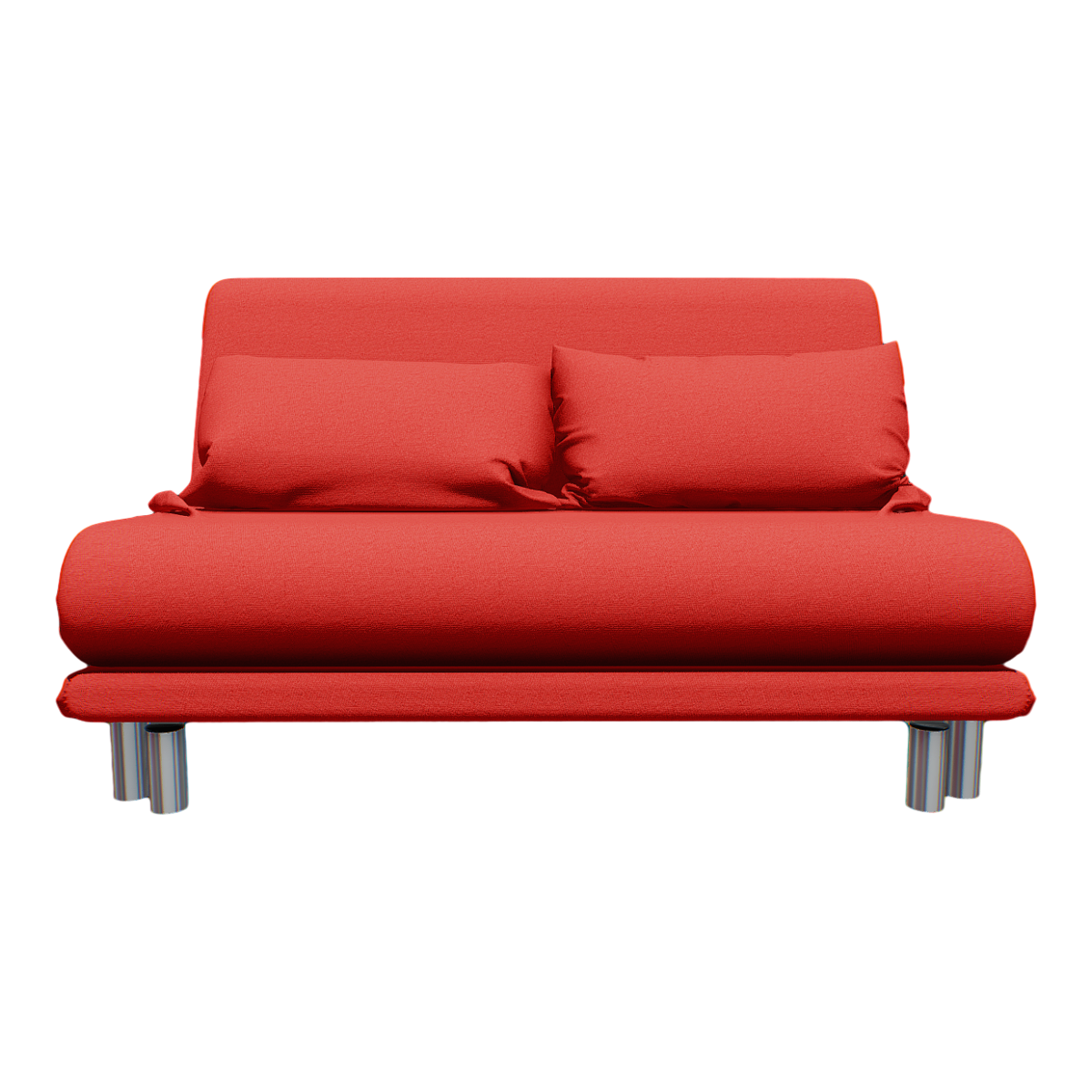 Foldable Double Mini Sofa for Small Apartment Red Technology Cloth Sofa