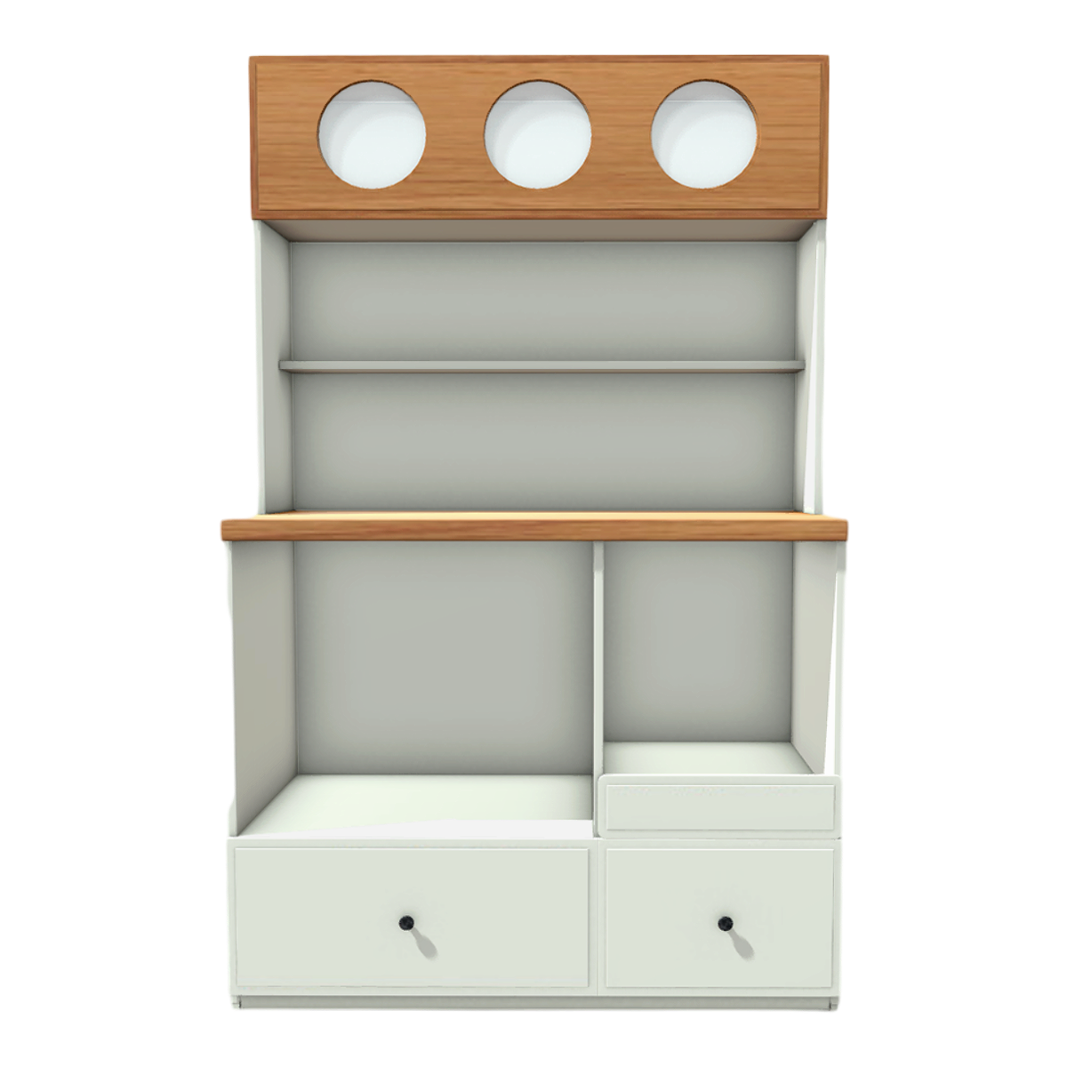 Modern White Solid Wood Paint Floor Cabinet Storage Rack Integrated Cabinet