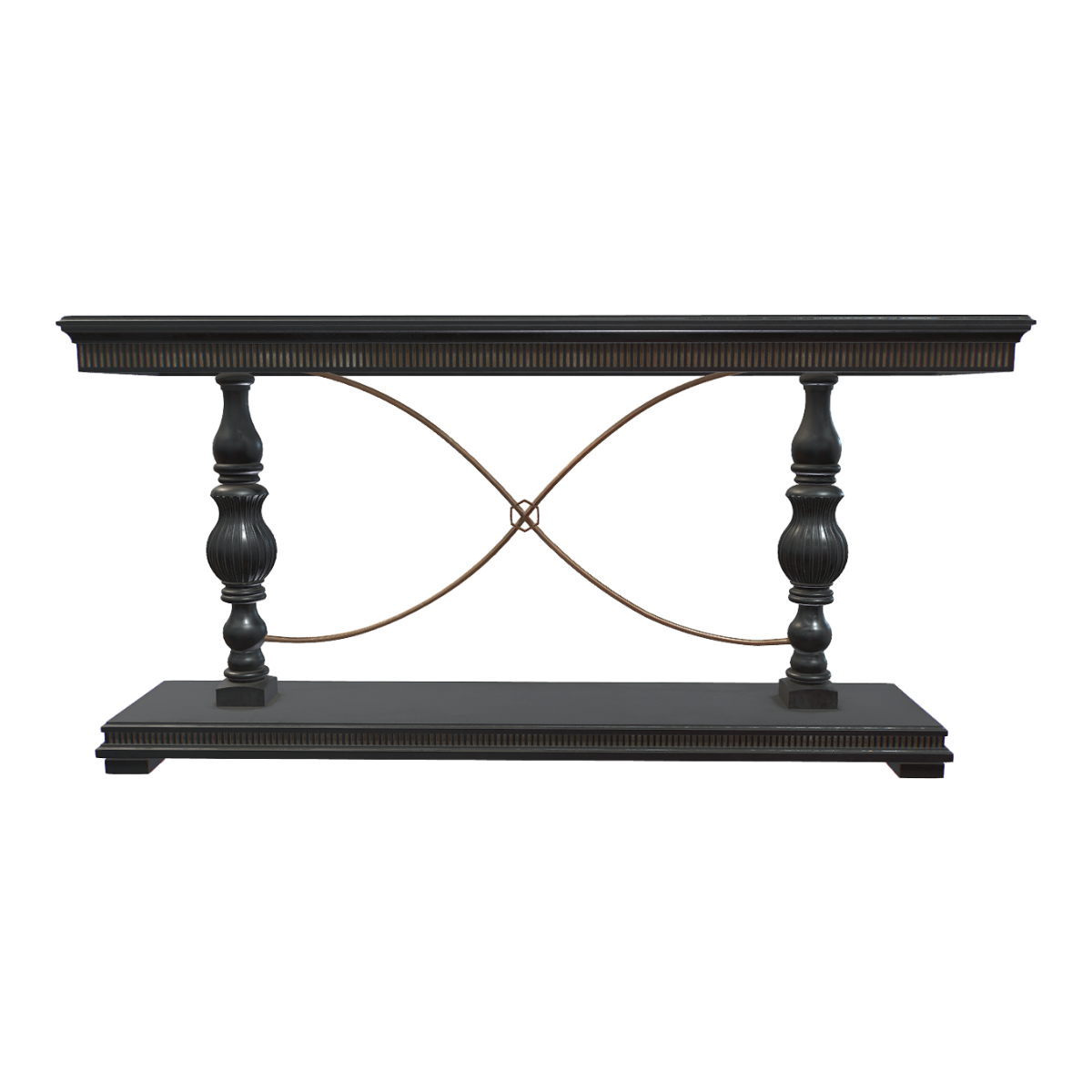 Black Paint American Solid Wood Entrance Table Retro Entrance Hall Table Table Side Table