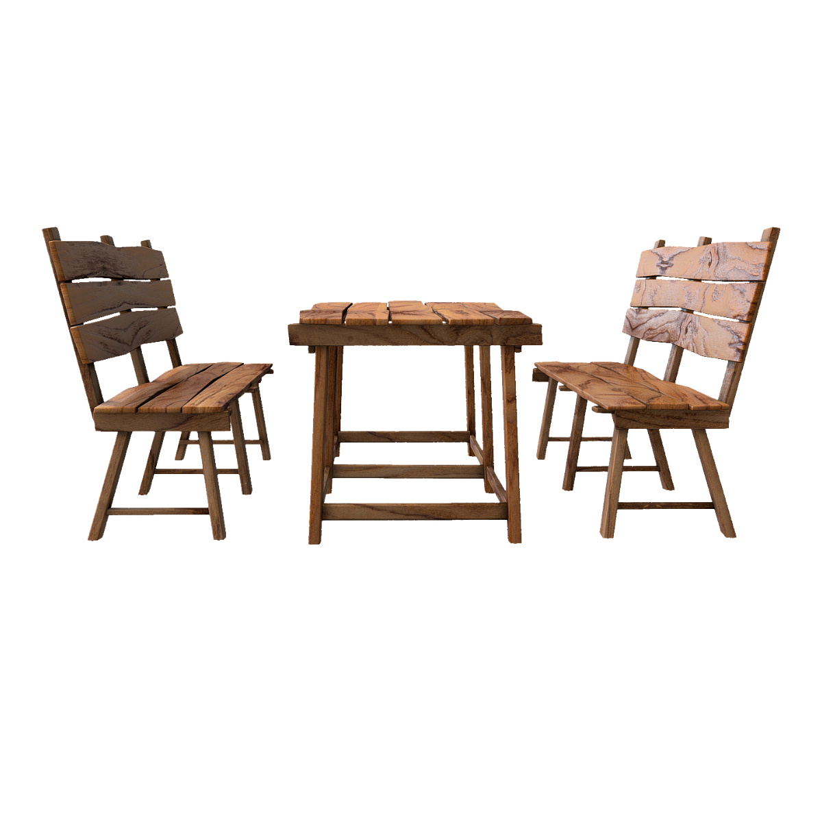 thick board table and chair anticorrosive wood bar table and chair outdoor leisure table and chair combination