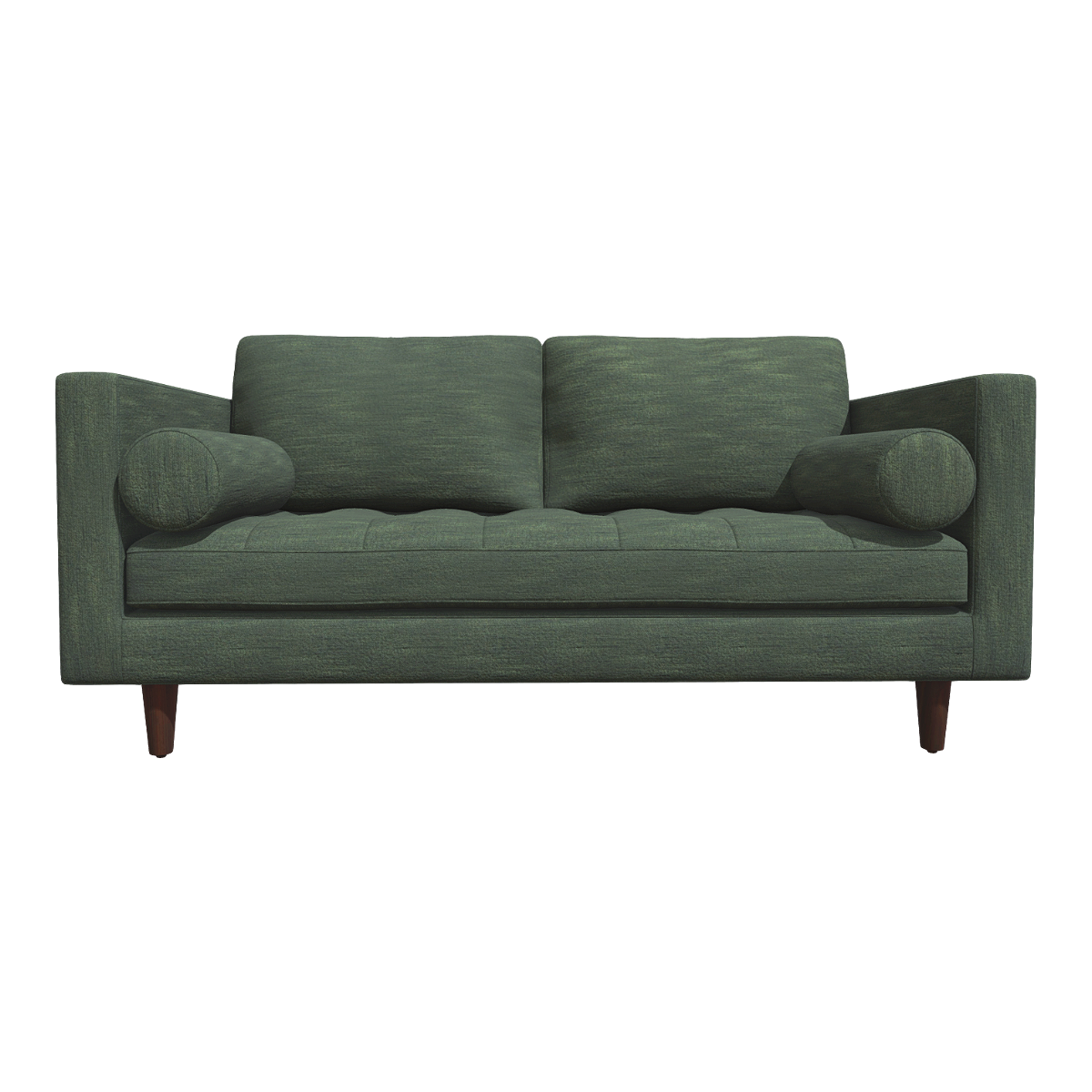 Gray Green Technology Cloth Sofa Bed Small Apartment Living Room Double Sitting and Bedroom Dual-use Fabric Sofa