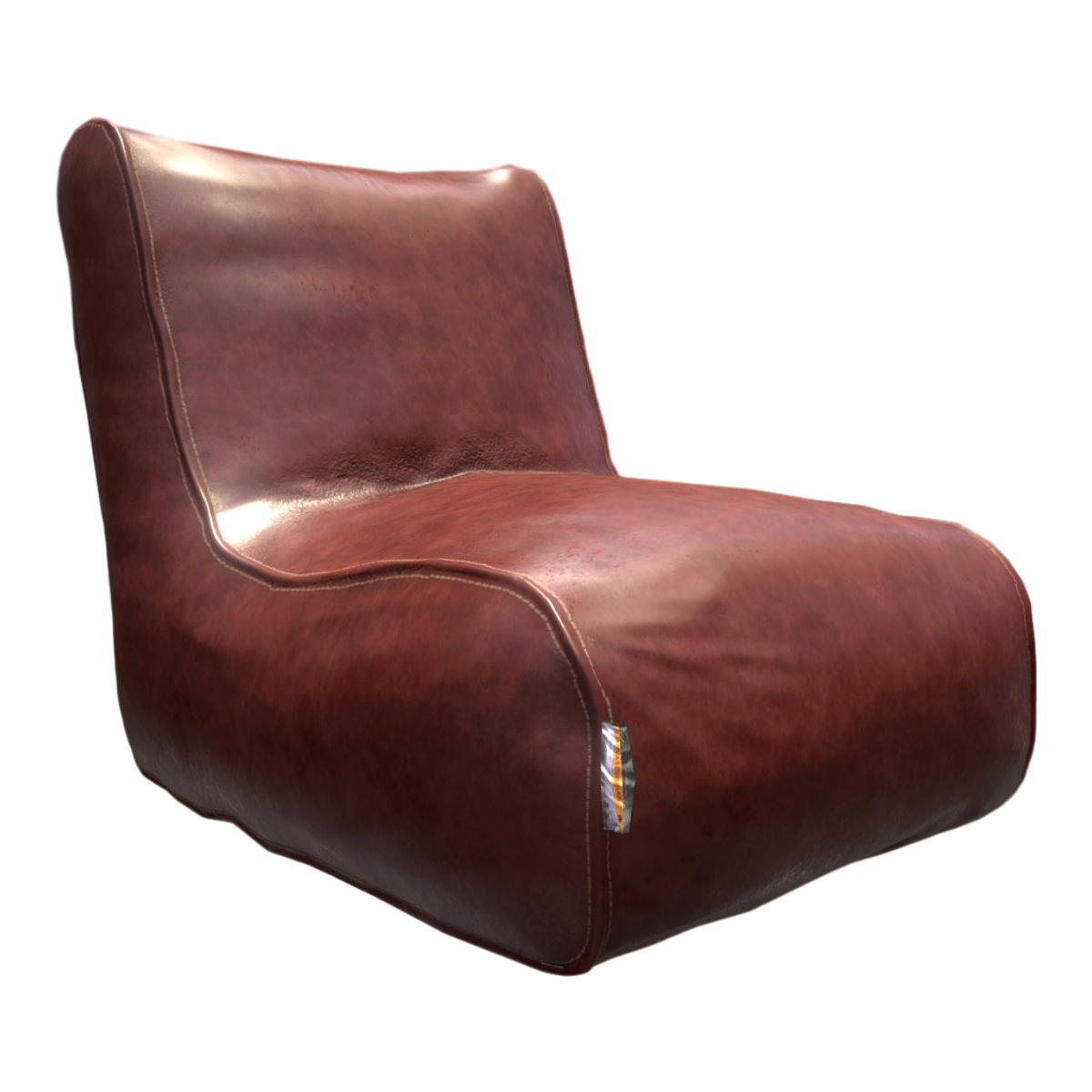Leather Art Single Lazy Sofa Creative Retro Top Layer Cowhide Recliner Backrest Chair