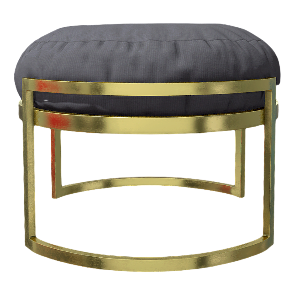 Light Luxury Dressing Ins Fabric Soft Bag Round Stainless Steel High-end Creative Dressing Stool