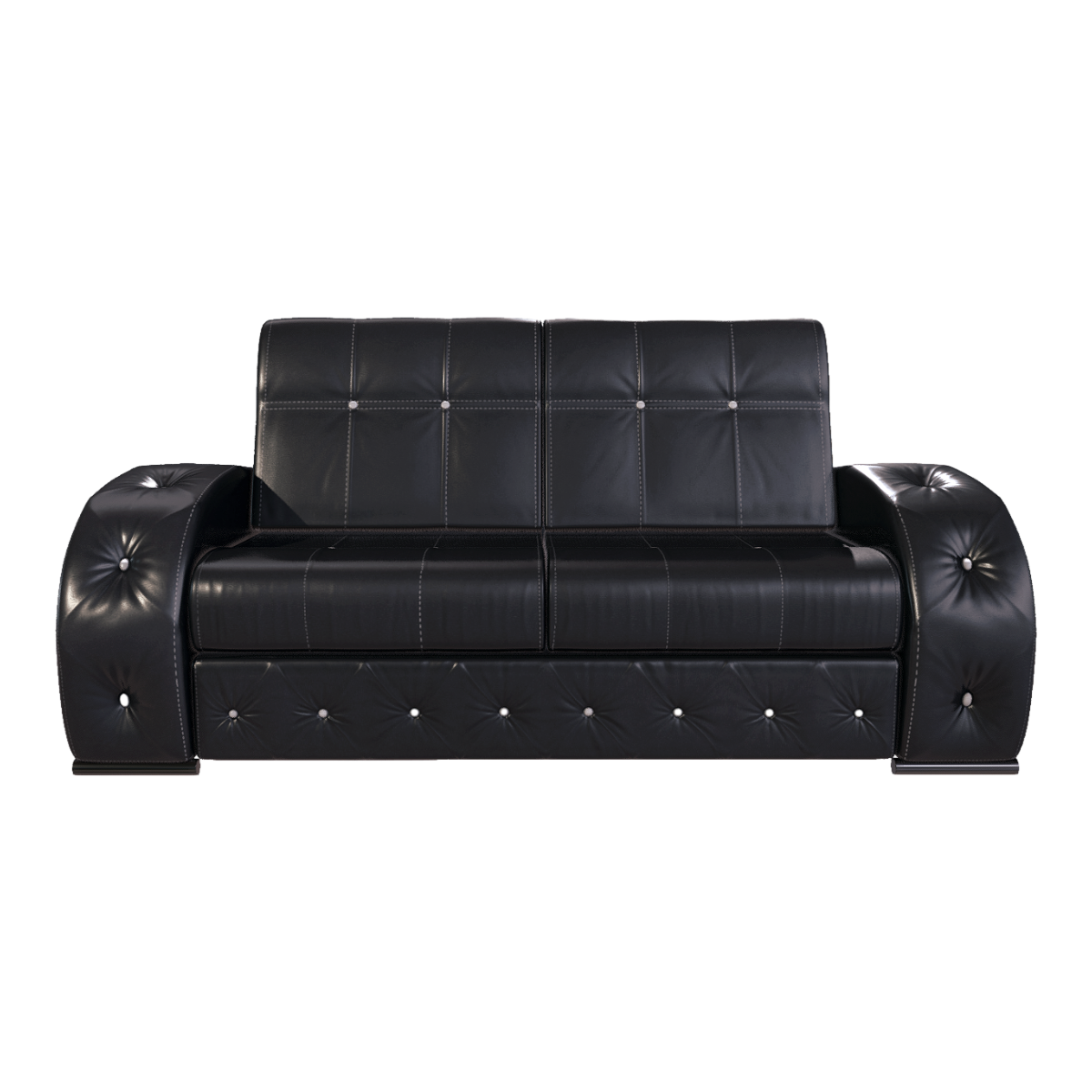 Black Leather Reception Meeting Guest Negotiation Sofa Small Apartment Office Leather Sofa