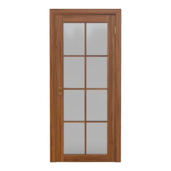 Modern solid wood checkered glass door tempered glass swing door