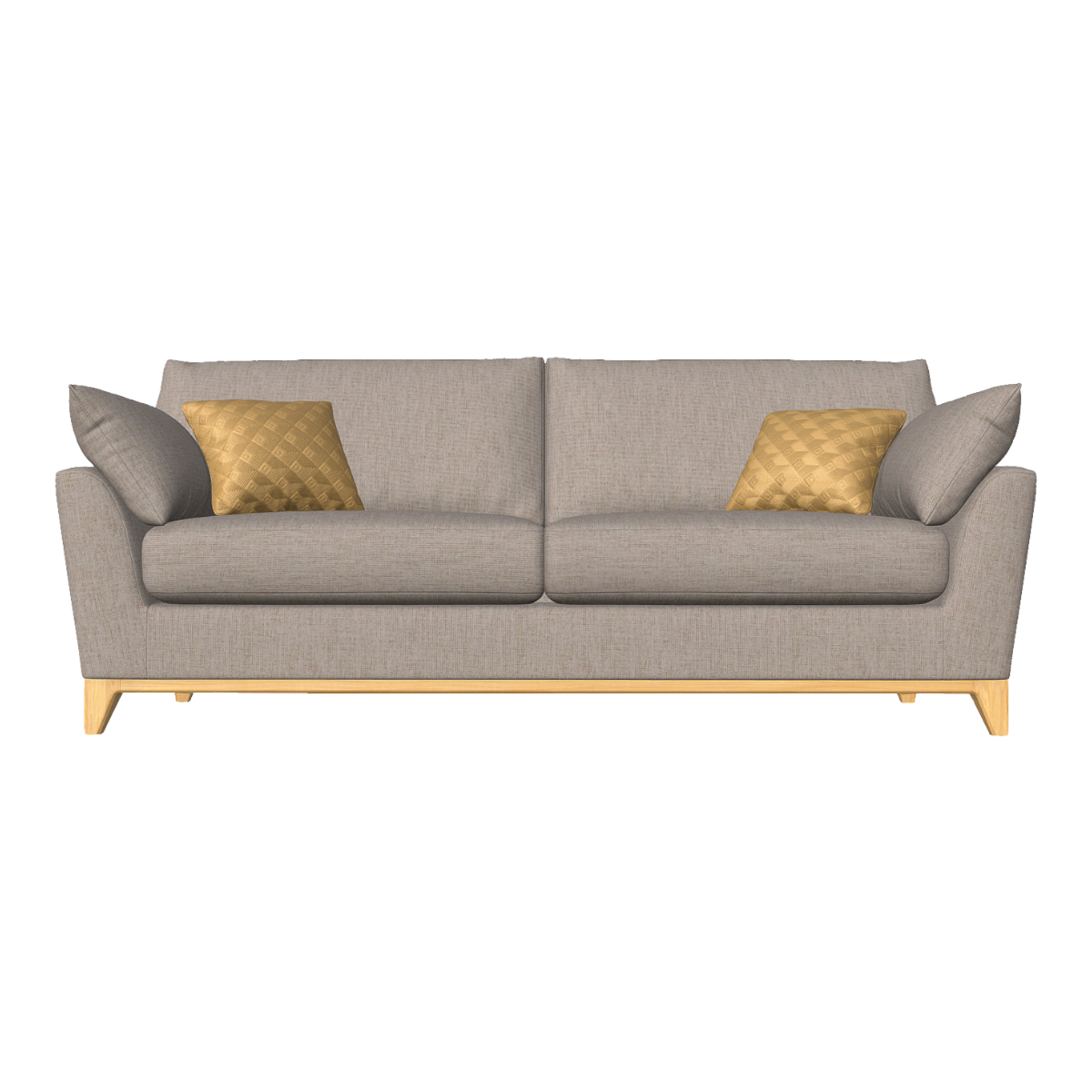 Grey Technology Cloth Solid Wood Sofa Soft Bag Sofa Mini Double Sofa