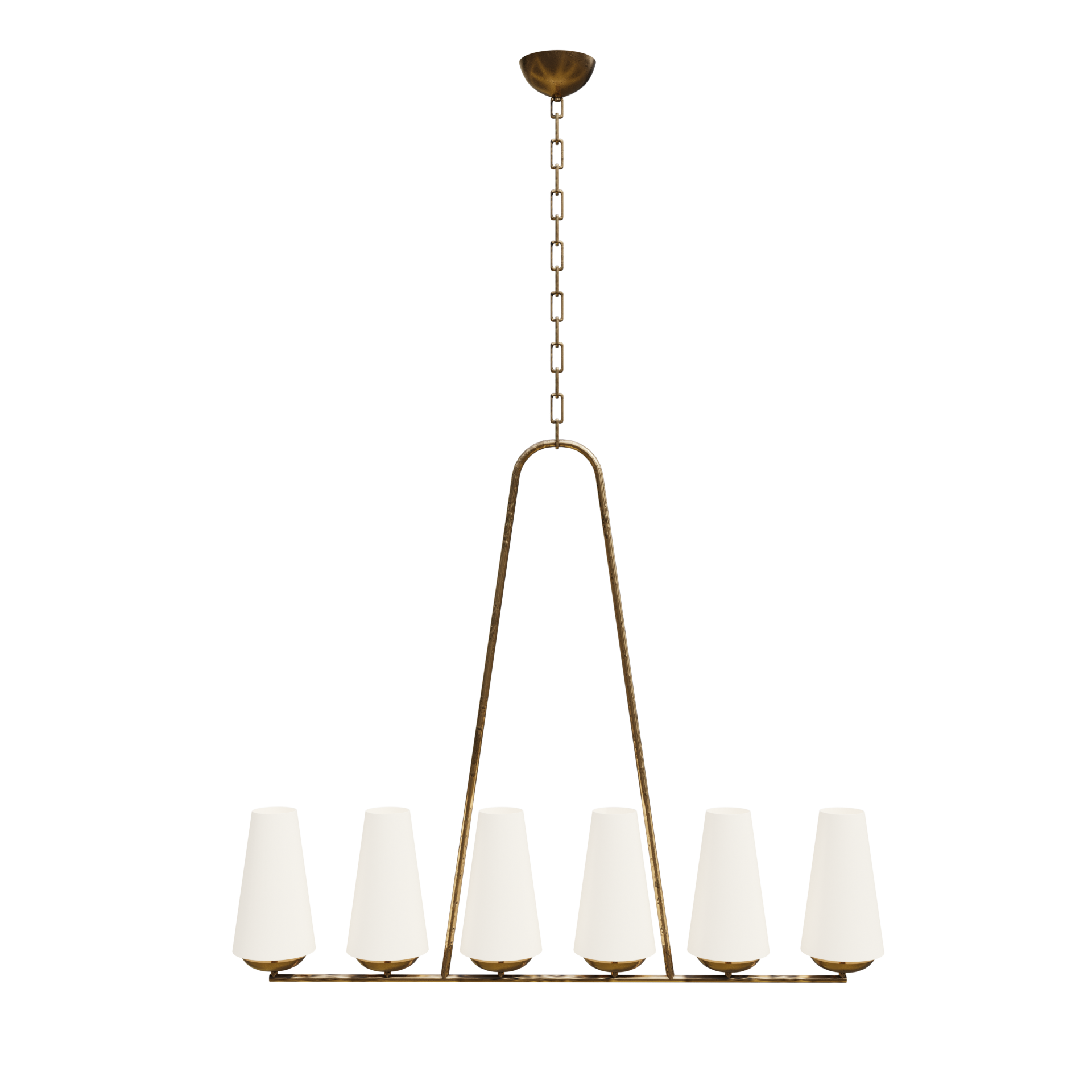 Modern living room copper plated iron chandelier simple bedroom dining room chandelier iron chandelier