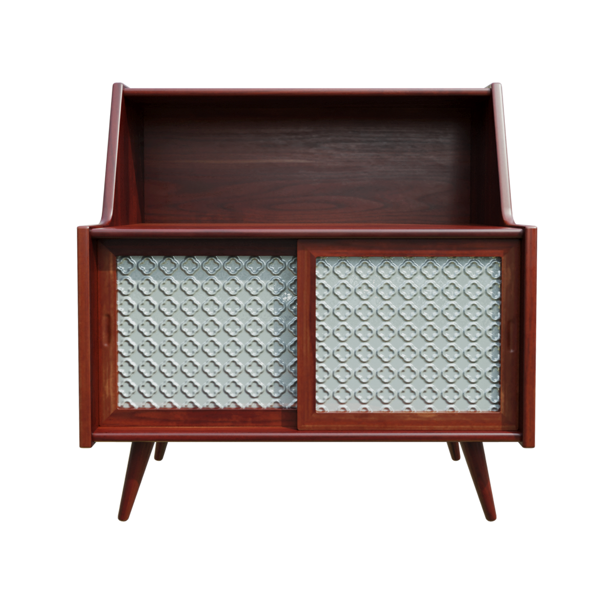 Nordic Solid Wood Sideboard Walnut Glass Storage Cabinet Guan Xuan Tea Sideboard