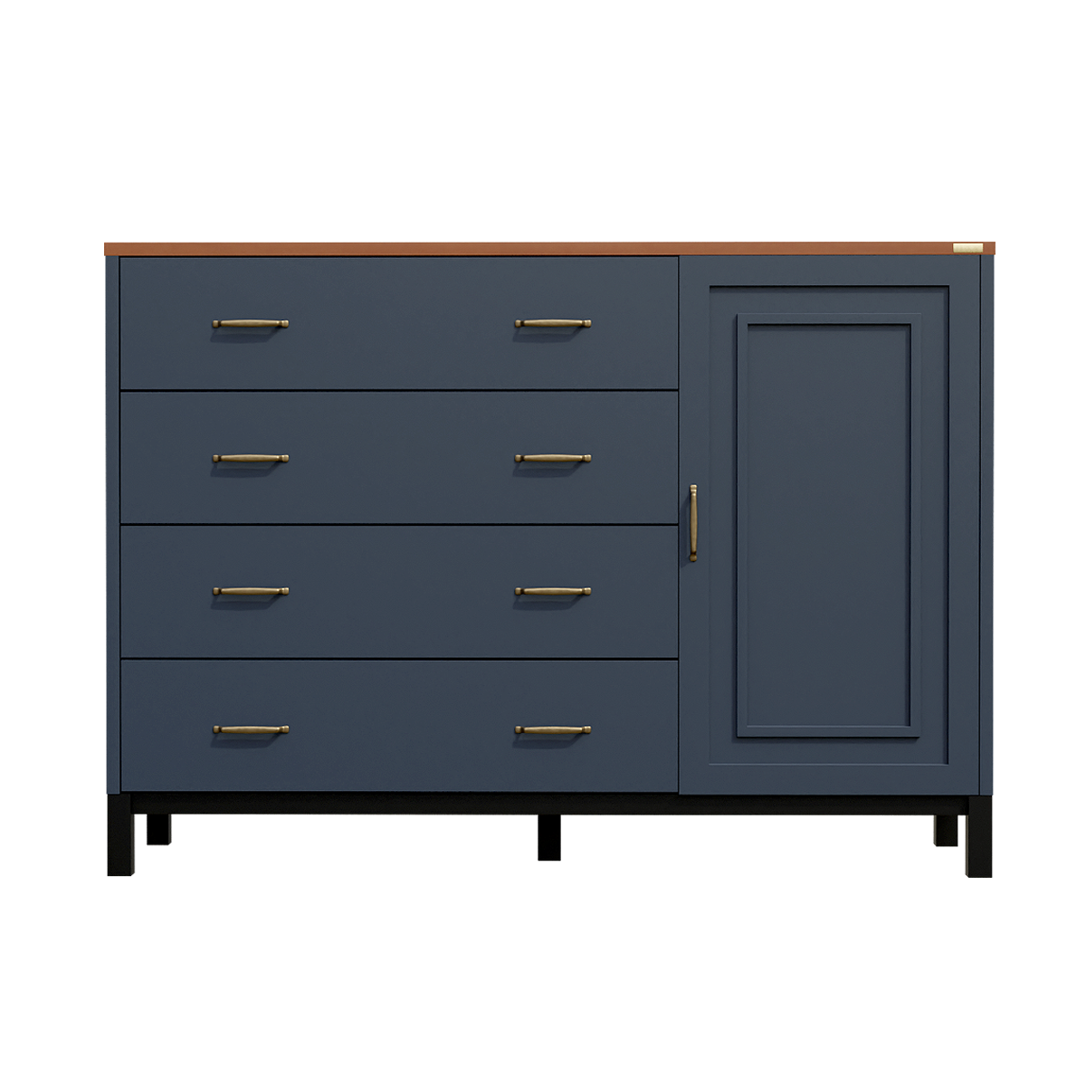 Royal Blue Minimalist Sideboard Cabinet Storage Cabinet Storage Cabinet Solid Wood